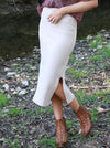 Champagne Sweater Pencil Skirt