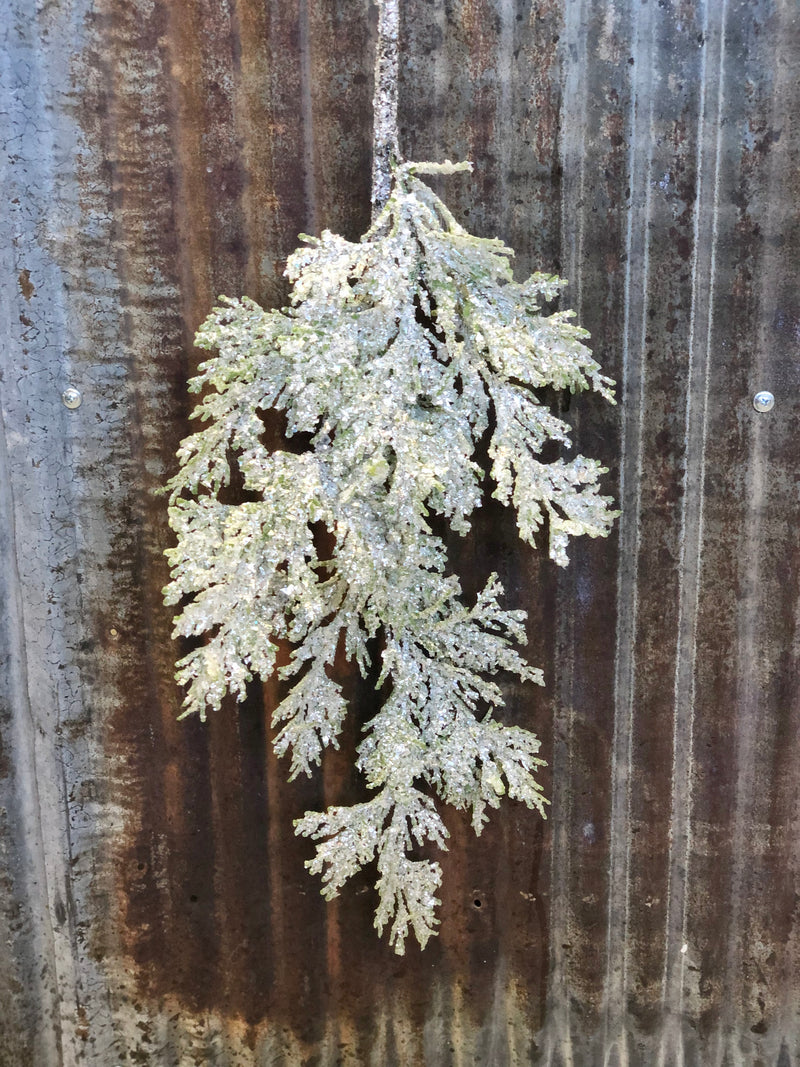 Faux Cedar Branch Snow Finish
