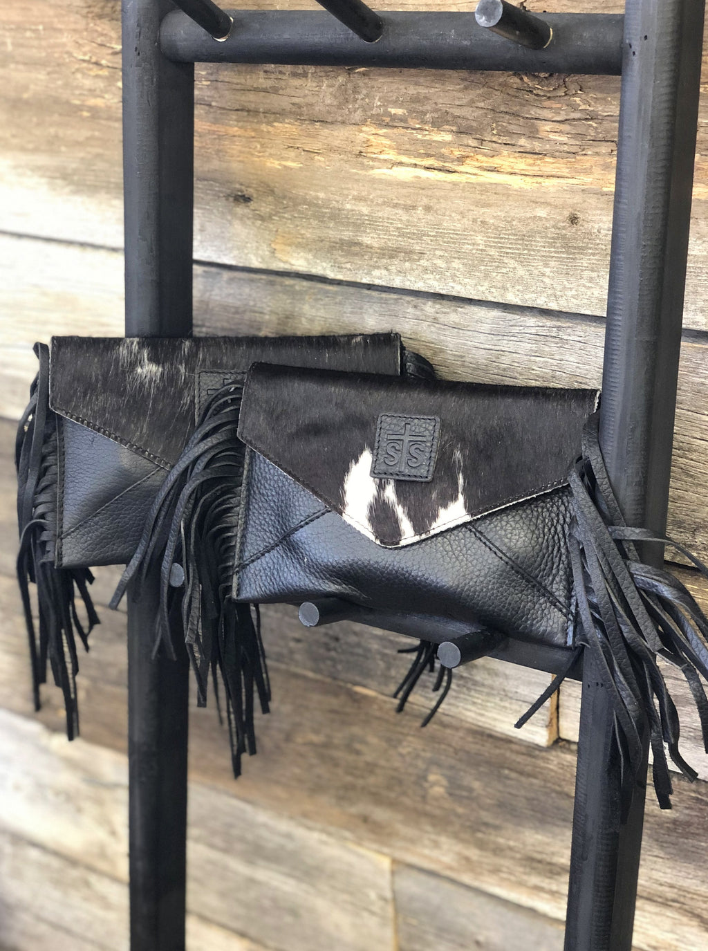 Cowhide Envelope Crossbody Black - Allure Boutique WY
