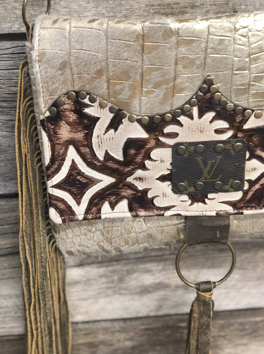 Maxine Gold Fringed Crossbody - Allure Boutique WY