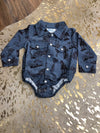 Pearl Snap Farm Print Longsleeve