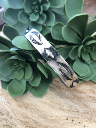 Thick Etched Bangle
