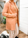 Clay Rolled Longsleeve Tunic with High Slits