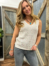 Eggshell V-Neck Sweater Tank