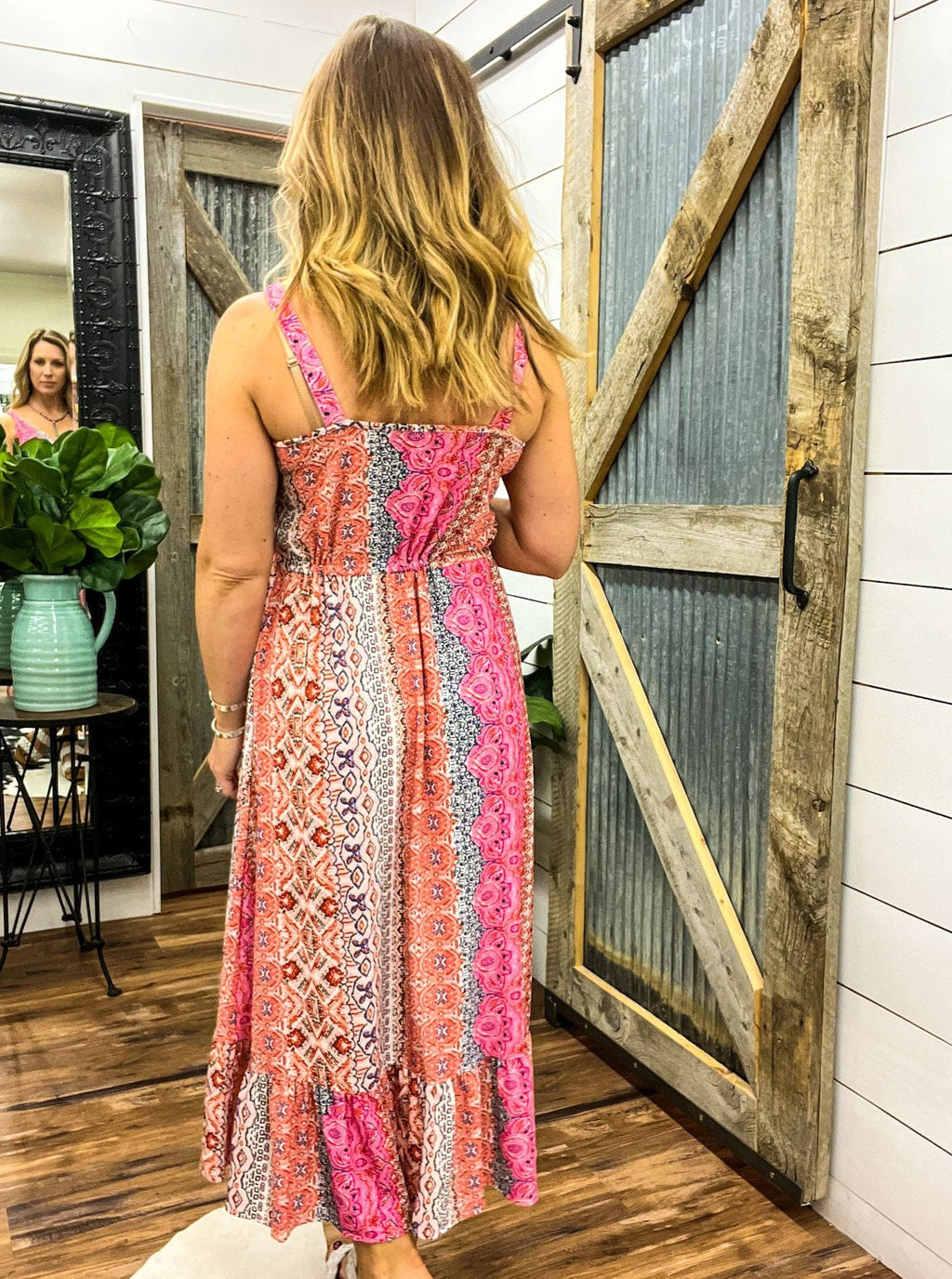 Lollipop High Low Button Front Dress with Drawstring Waist