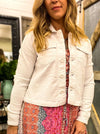 White Box Pleated Denim Jacket