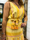 Yellovango Maxi Dress with Cross Over Front